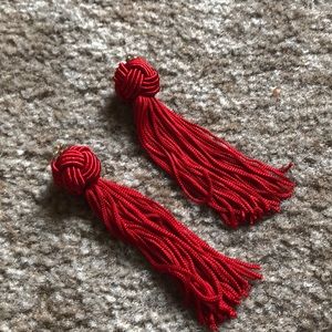 RED TASSEL EARRINGS